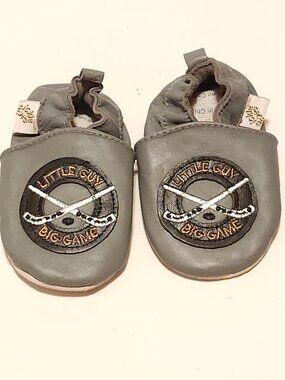ADORABLE TICKLE TOES BABY SHOES HOCKEY 12-18 Months Little Guy Big Game Hocke
